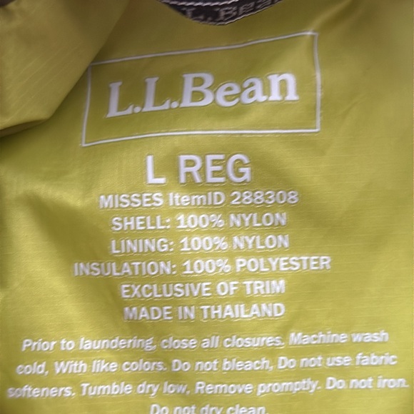 LL Bean quilted primaloft jacket - Picture 6 of 10